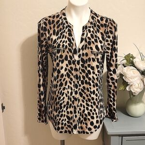 INC leopard print blouse/shirt. Size Medium
